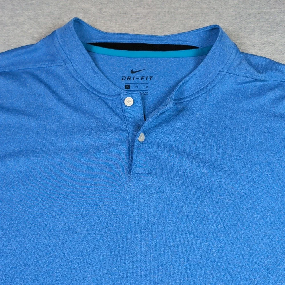 Nike Golf Dri-FIT Blade Collar Polo Shirt Mens XL Blue Heather CT1941-406